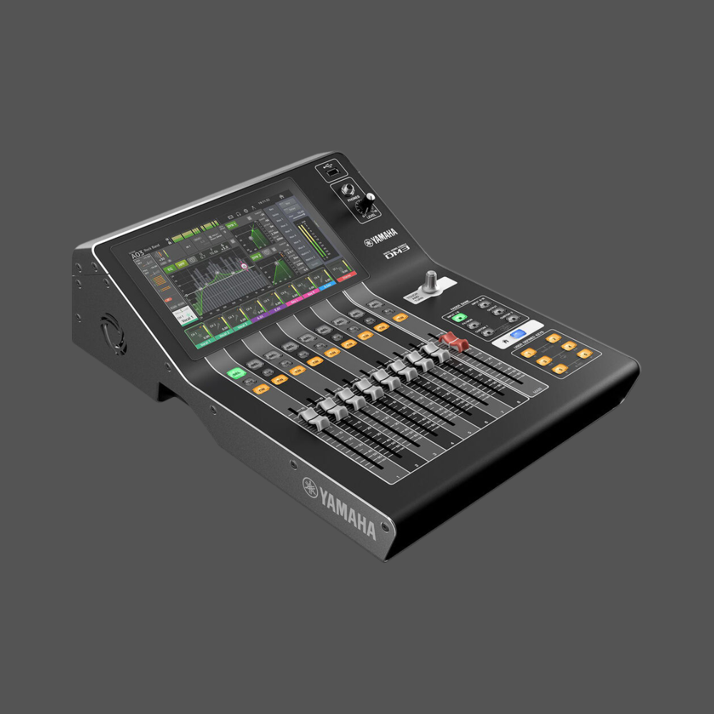 Yamaha DM3-D 22-Channel Digital Mixing Console with Dante & SKB Hard Case