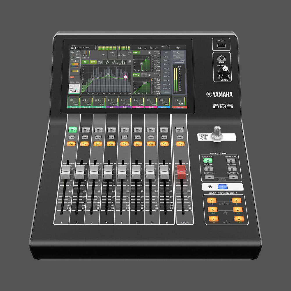 Yamaha DM3-D 22-Channel Digital Mixing Console with Dante & SKB Hard Case