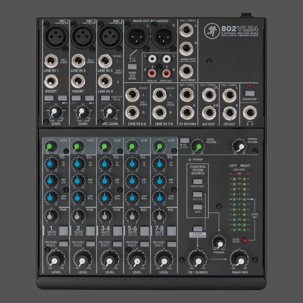 Mackie 802VLZ4 8-Channel Ultra-Compact Mixer
