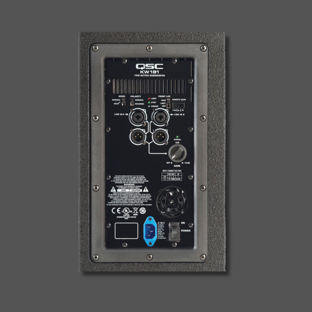 QSC KW181 1000W 18" Active Subwoofer