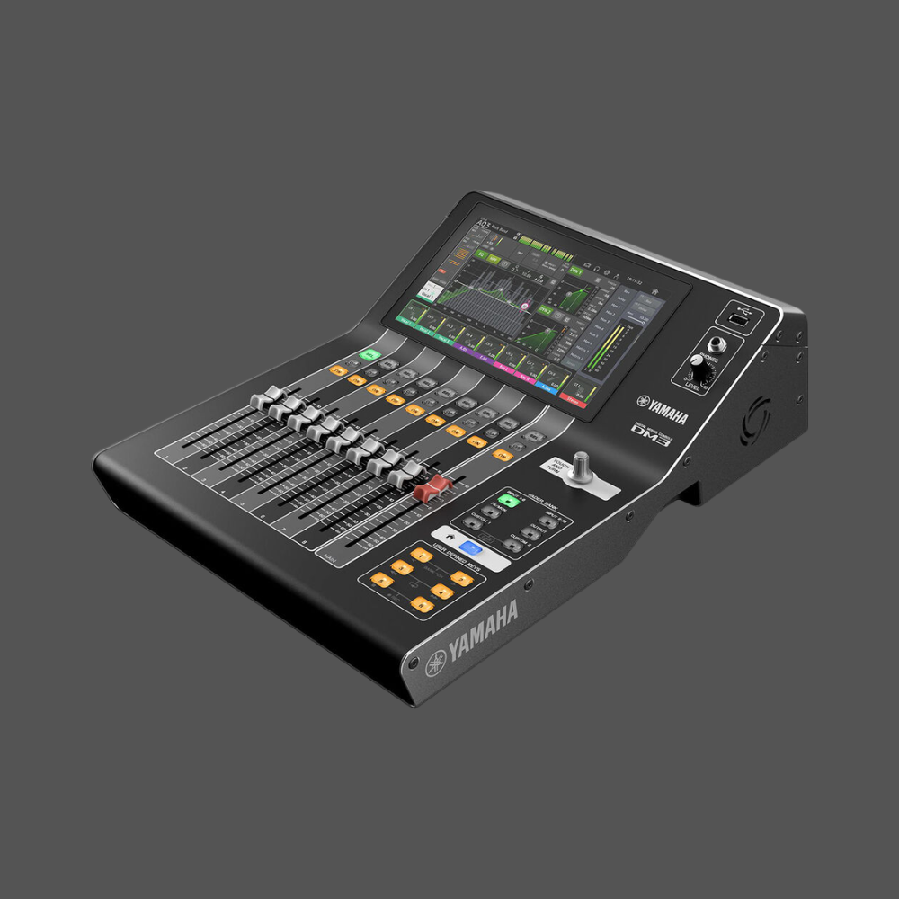 Yamaha DM3-D 22-Channel Digital Mixing Console with Dante & SKB Hard Case
