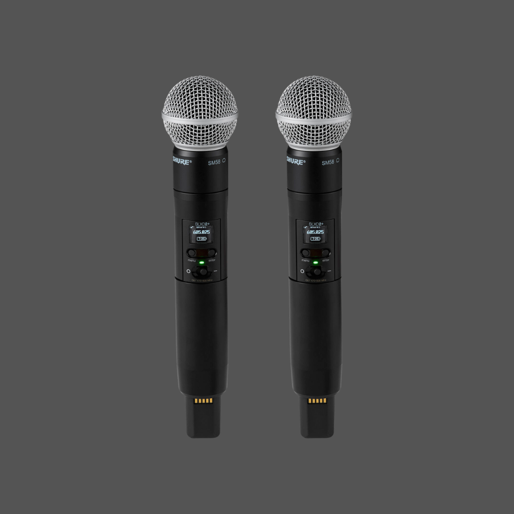 Shure SLXD24D+ Dual Wireless SM58 Handheld System - G57 Band