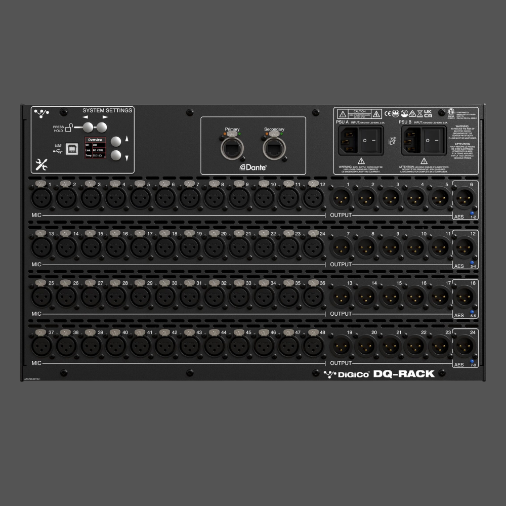DiGiCo DQ-Rack Dante I/O