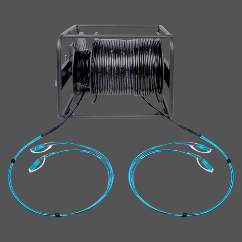 Camplex 4-Channel Tactical OM3 Multimode Fiber Reel – 1,000'