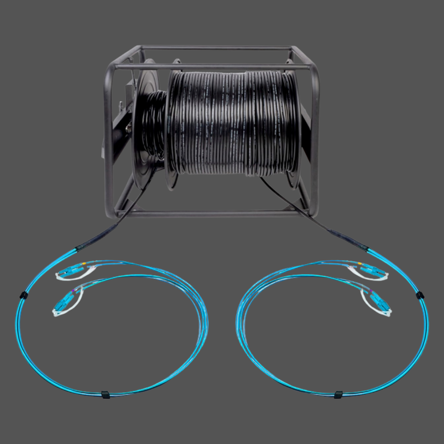 Camplex 4-Channel Tactical OM3 Multimode Fiber Reel – 1,000'