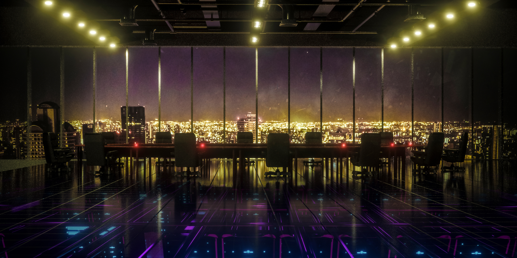 Hybrid meeting space prepared for in-person and remote participants