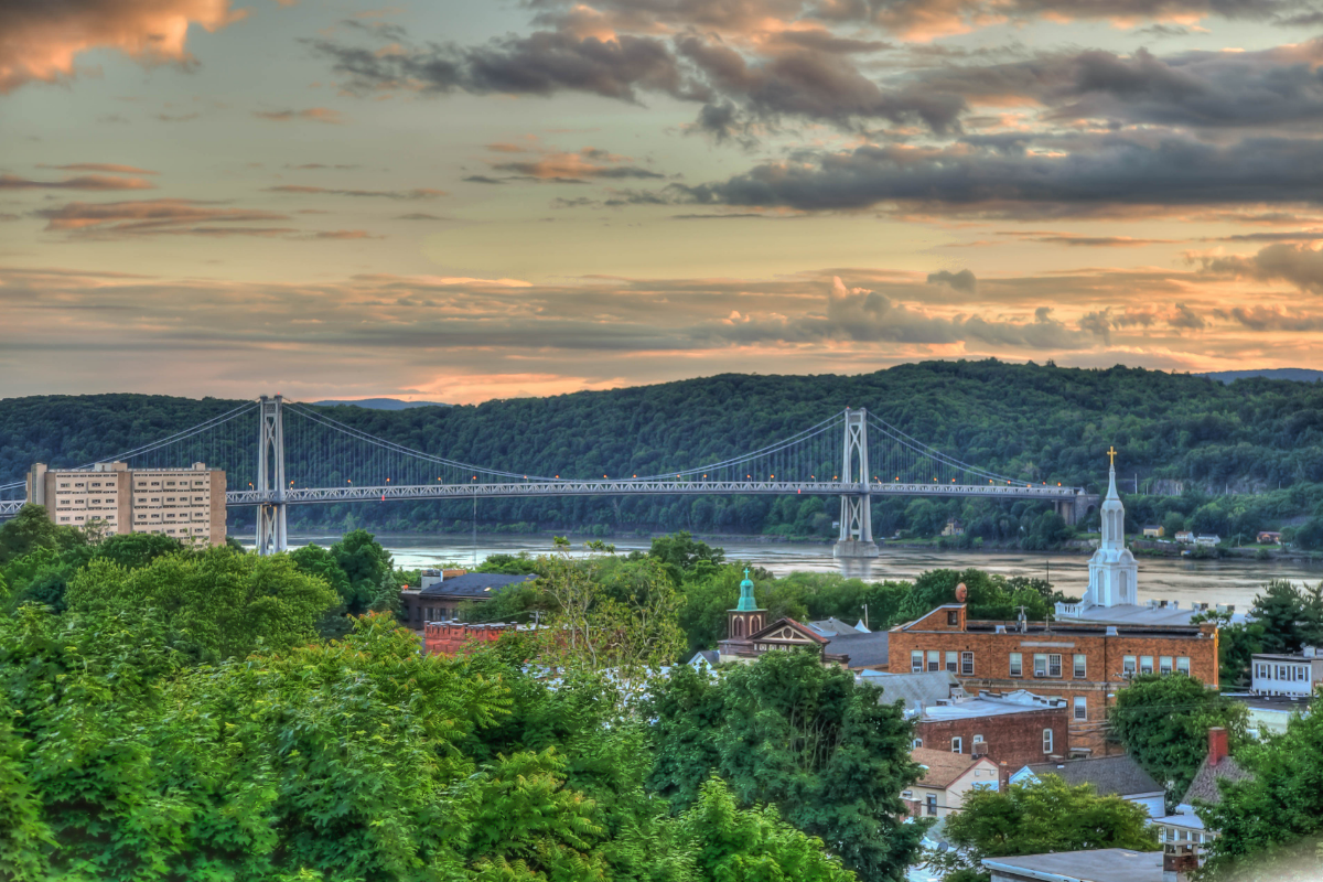 Hudson River and surrounding Hudson Valley landscape