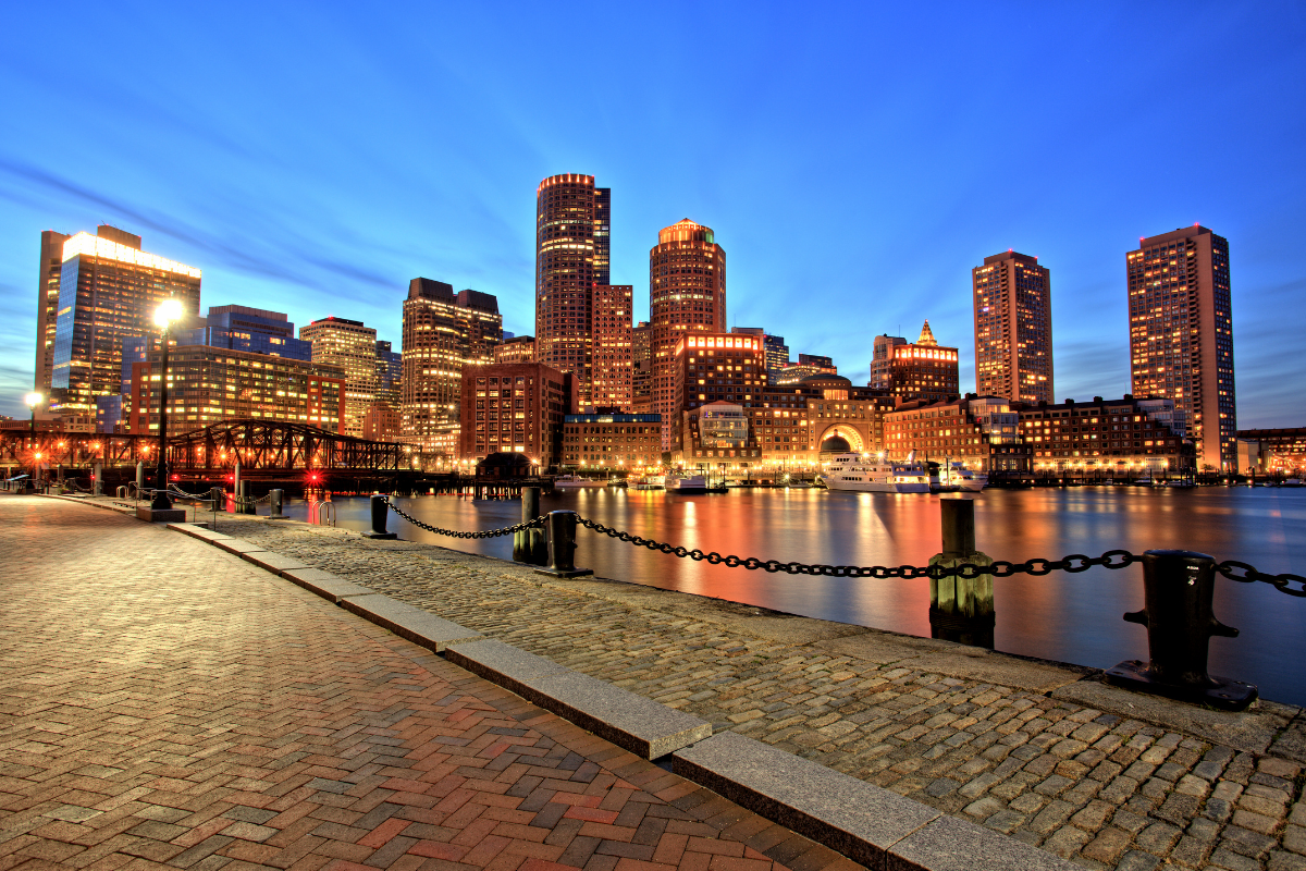 Massachusetts city skyline