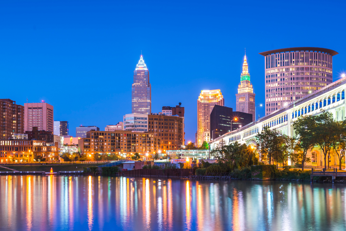 Northeast Ohio city skyline